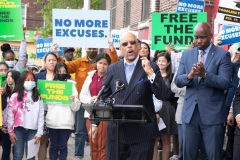 May 12, 2022: Senator Saval joins colleagues for a  “No More Excuses” education funding rally outside the more than century-old Francis Scott Key Elementary School in South Philadelphia today to demand Harrisburg use a record $8 billion revenue surplus to address school funding disparities.
