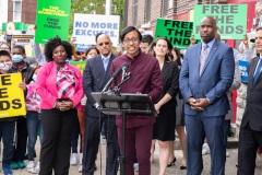 May 12, 2022: Senator Saval joins colleagues for a  “No More Excuses” education funding rally outside the more than century-old Francis Scott Key Elementary School in South Philadelphia today to demand Harrisburg use a record $8 billion revenue surplus to address school funding disparities.