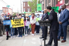 Mayo 12, 2022: Senator Saval joins colleagues for a  “No More Excuses” education funding rally outside the more than century-old Francis Scott Key Elementary School in South Philadelphia today to demand Harrisburg use a record $8 billion revenue surplus to address school funding disparities.