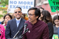 May 12, 2022: Senator Saval joins colleagues for a  “No More Excuses” education funding rally outside the more than century-old Francis Scott Key Elementary School in South Philadelphia today to demand Harrisburg use a record $8 billion revenue surplus to address school funding disparities.