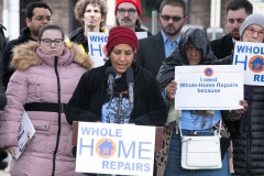 March 23, 2022 − State Senator Nikil Saval and Berks Stands Up brought together residents, community leaders, and elected officials in a united call for the passage of Pennsylvania’s Whole-Home Repairs Act (SB1135), a groundbreaking bipartisan bill that establishes a one-stop shop for home repairs and weatherization while creating new, family-sustaining jobs in a growing field.