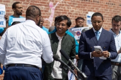 April 20, 2023 − State Senator Nikil Saval (D–Philadelphia), State Representative Sara Innamorato (D–Allegheny), and State Representative Aerion Abney (D–Allegheny), joined One Pennsylvania, Pennsylvania United, 1Hood Power, Action Housing, Keystone Energy Efficiency Alliance, Sunrise Movement, and residents and community leaders in a united call for permanent funding for Pennsylvania’s groundbreaking Whole-Home Repairs Program.