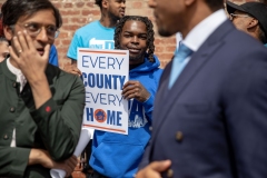 April 20, 2023 − State Senator Nikil Saval (D–Philadelphia), State Representative Sara Innamorato (D–Allegheny), and State Representative Aerion Abney (D–Allegheny), joined One Pennsylvania, Pennsylvania United, 1Hood Power, Action Housing, Keystone Energy Efficiency Alliance, Sunrise Movement, and residents and community leaders in a united call for permanent funding for Pennsylvania’s groundbreaking Whole-Home Repairs Program.