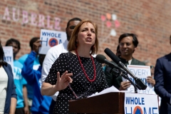 April 20, 2023 − State Senator Nikil Saval (D–Philadelphia), State Representative Sara Innamorato (D–Allegheny), and State Representative Aerion Abney (D–Allegheny), joined One Pennsylvania, Pennsylvania United, 1Hood Power, Action Housing, Keystone Energy Efficiency Alliance, Sunrise Movement, and residents and community leaders in a united call for permanent funding for Pennsylvania’s groundbreaking Whole-Home Repairs Program.