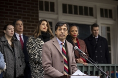 February 2, 2024: Senator Nikil Saval hosts a press conference with Office of the Allegheny County Executive Sara Innamorato, U.S. Rep. Summer Lee, Senator Jay Costa, Senator Lindsey Williams, Senator Katie Muth, Rep. Jessica Benham, ACTION-Housing, and homeowners and community members prior to Senate Democratic Policy hearing on the Whole-Home Repairs Program: Updates from Year.