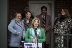 February 2, 2024: Senator Nikil Saval hosts a press conference with Office of the Allegheny County Executive Sara Innamorato, U.S. Rep. Summer Lee, Senator Jay Costa, Senator Lindsey Williams, Senator Katie Muth, Rep. Jessica Benham, ACTION-Housing, and homeowners and community members prior to Senate Democratic Policy hearing on the Whole-Home Repairs Program: Updates from Year.